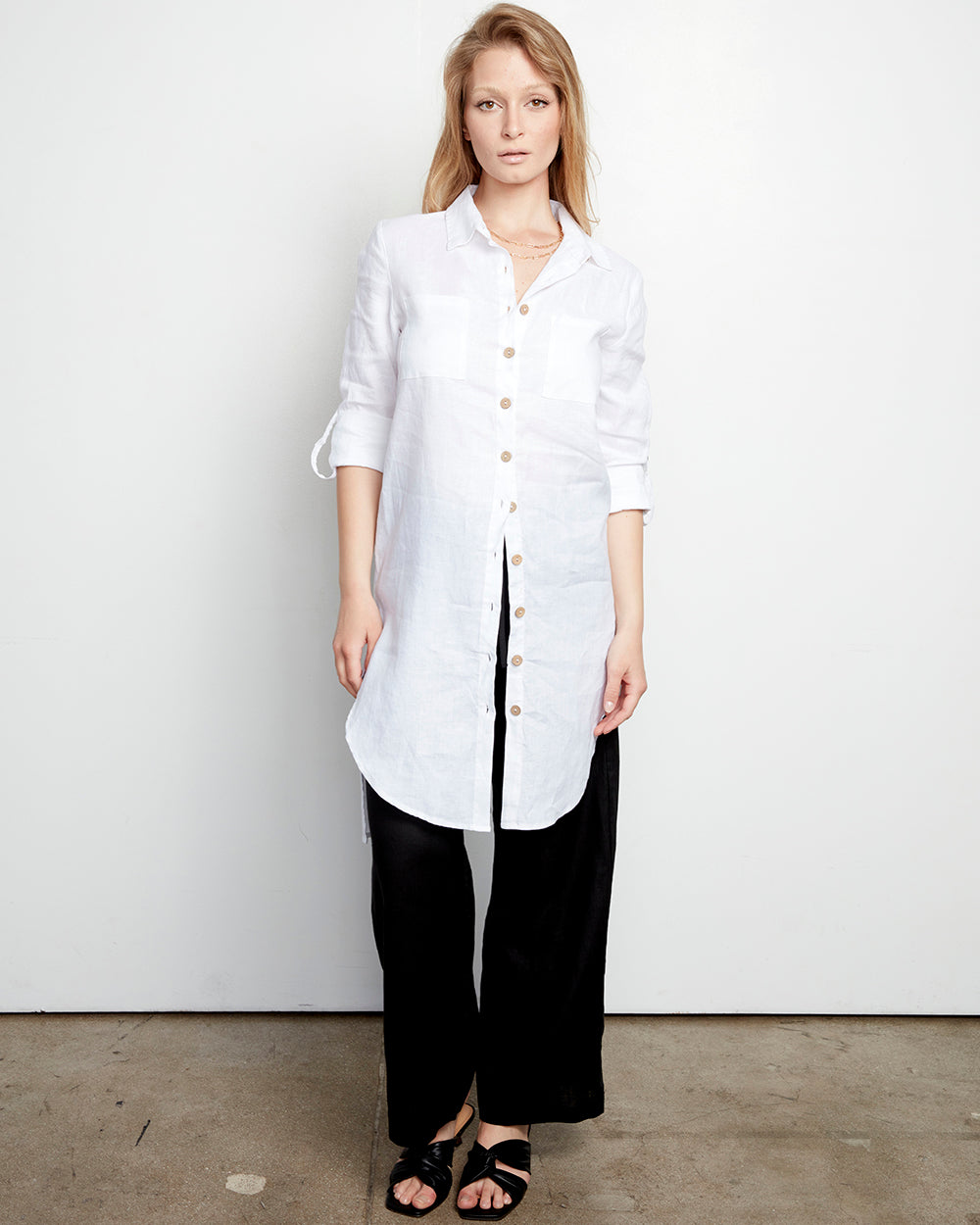 NIKKI Linen Button Tunic, 2 Colors – 4OURDREAMERS