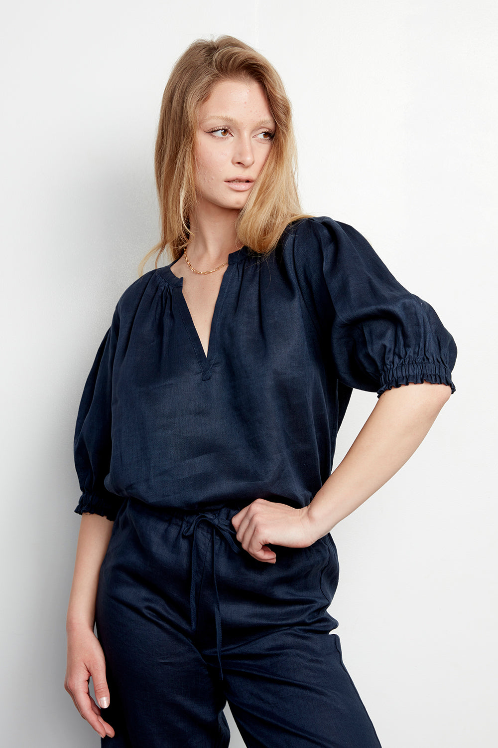 DEVON Linen Puff Sleeve Top, 5 Colors – 4OURDREAMERS