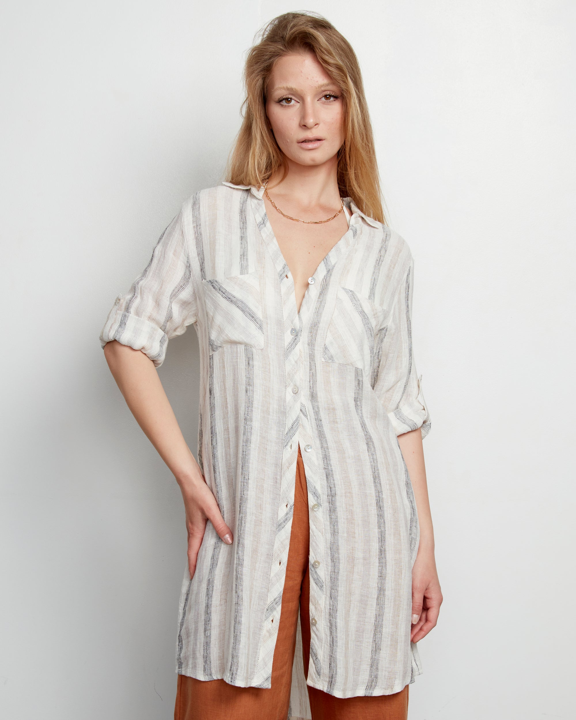 4our dreamers linen dress 4Our Dreamers | Dresses | White Linen Mini Dress Babydoll Dress W Buttonup Detail