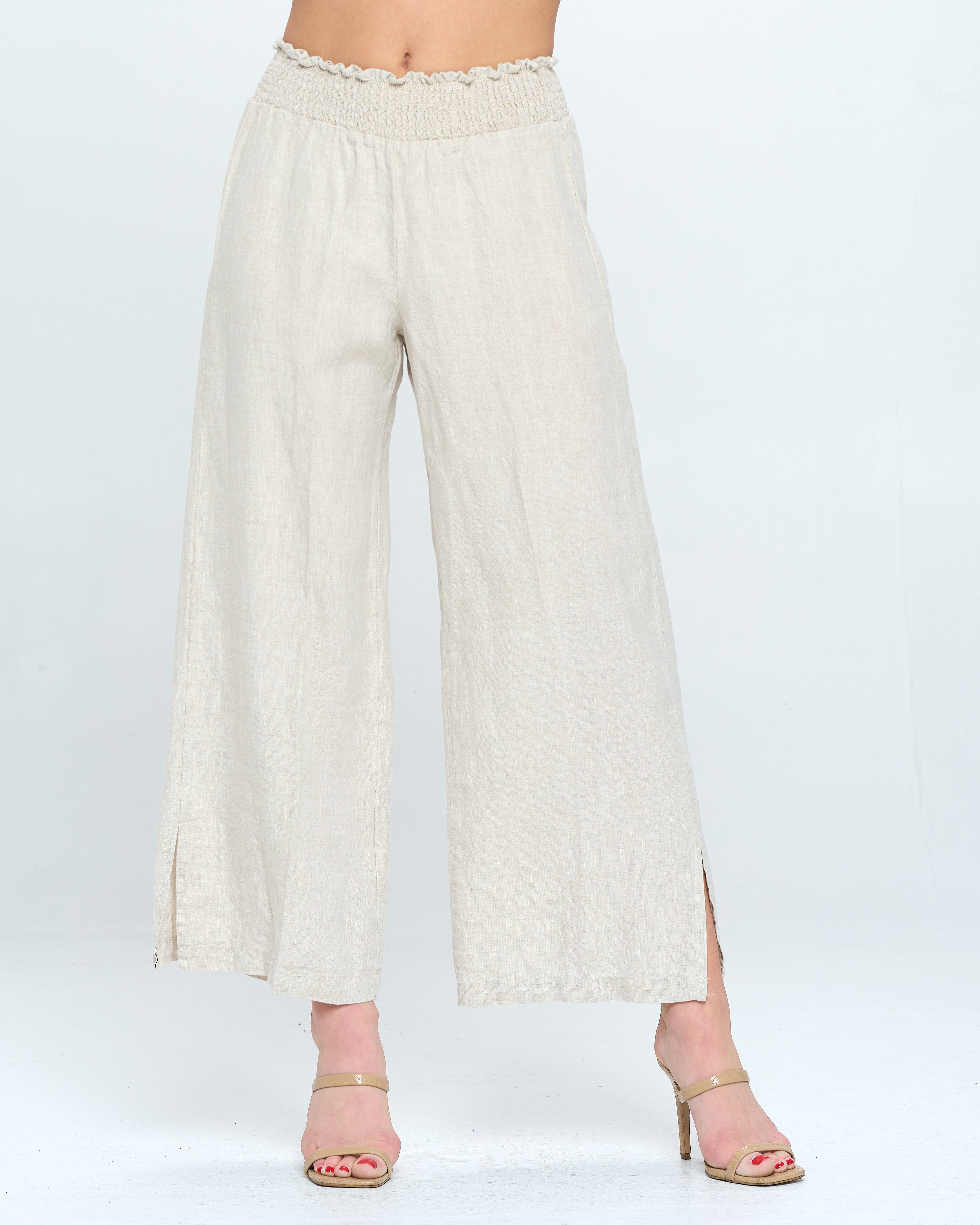 人気 MARNI Linen Smocked Waist Crop Pant, 4 Colors – 4OURDREAMERS パンツ
