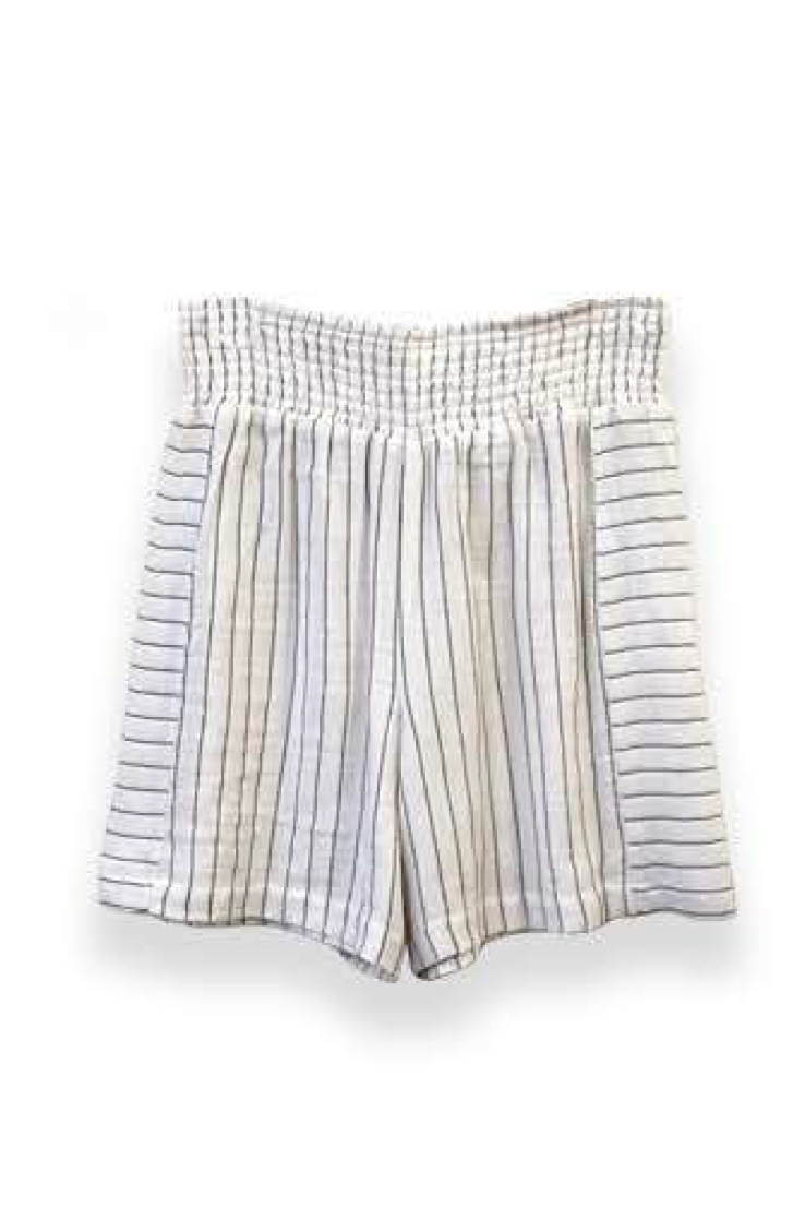 Eden White/Black Stripe Shorts