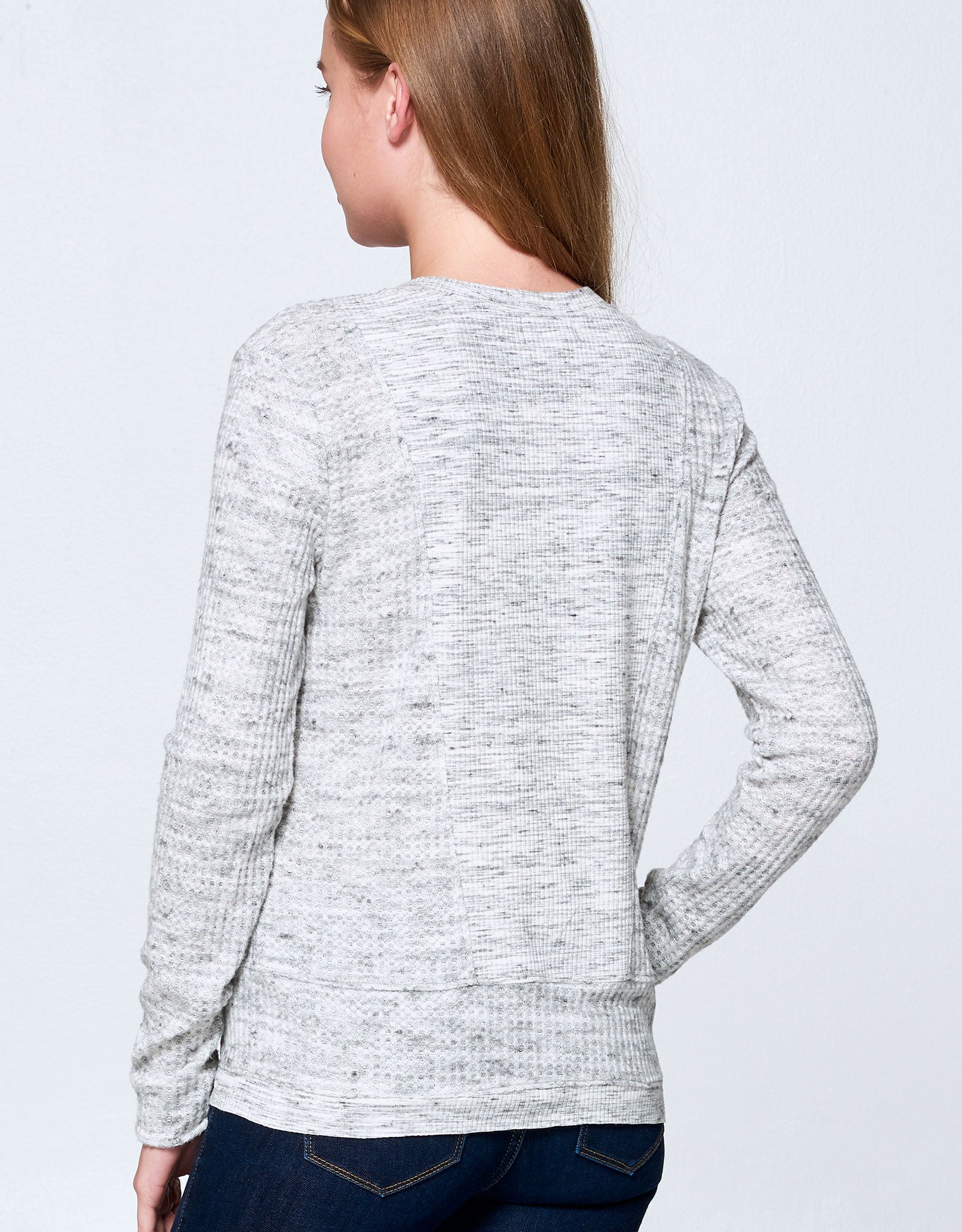 Waffle Knit Top | Heather Grey - 4OUR Dreamers