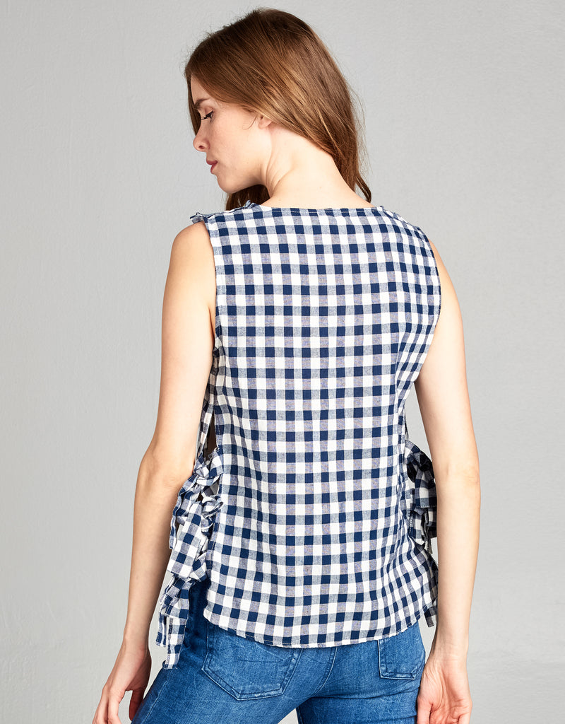 Gingham Sleeveless Top - 4our Dreamers