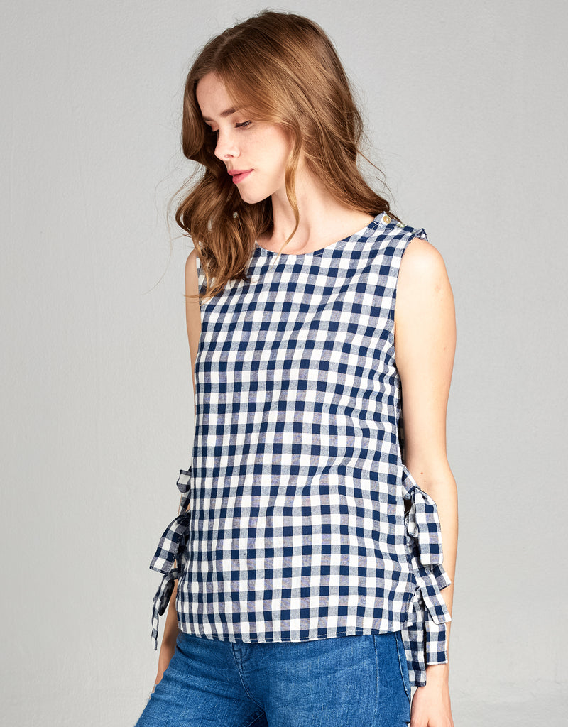 Gingham Sleeveless Top - 4our Dreamers