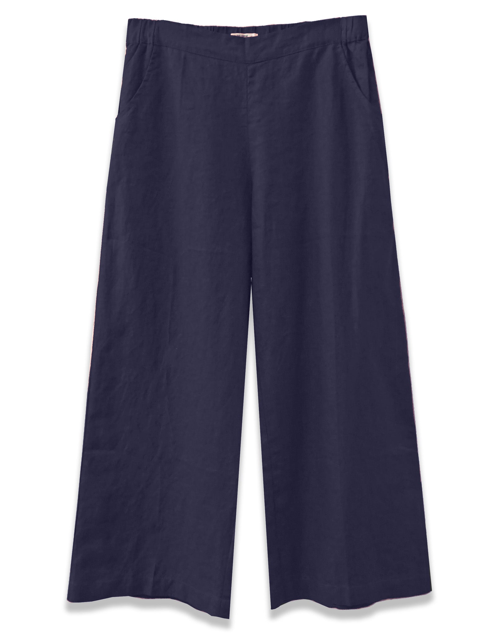 Striped Ruched Waist Crop Pant | Black + White
