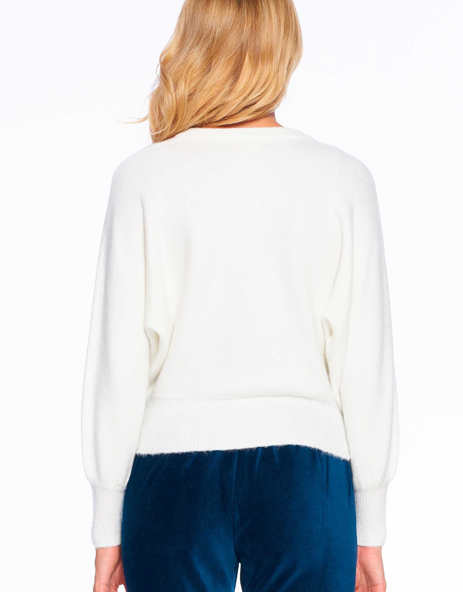 Chevron Stripe Sweater| Winter White | FINAL SALE